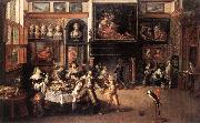 FRANCKEN, Ambrosius Supper at the House of Burgomaster Rockox dhe oil on canvas